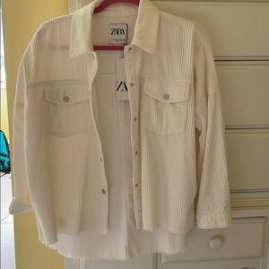 Zara corduroy button down top/jacket